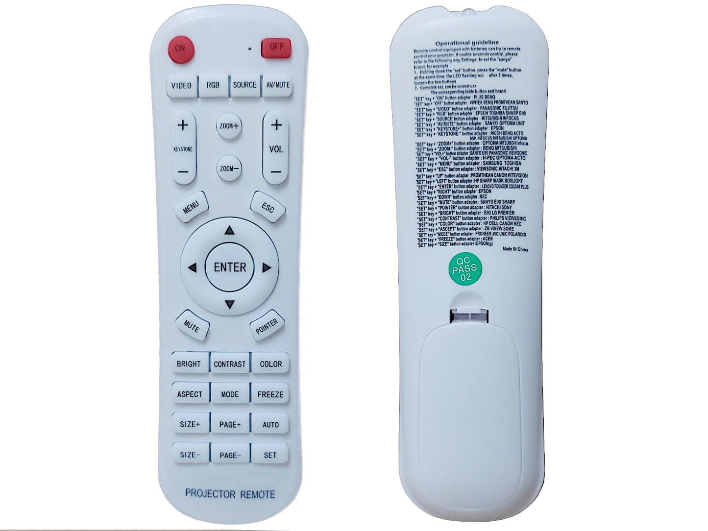 Compatibile telecomando di ricambio UNIVERSAL Projector Remote, Projektor, Beamer