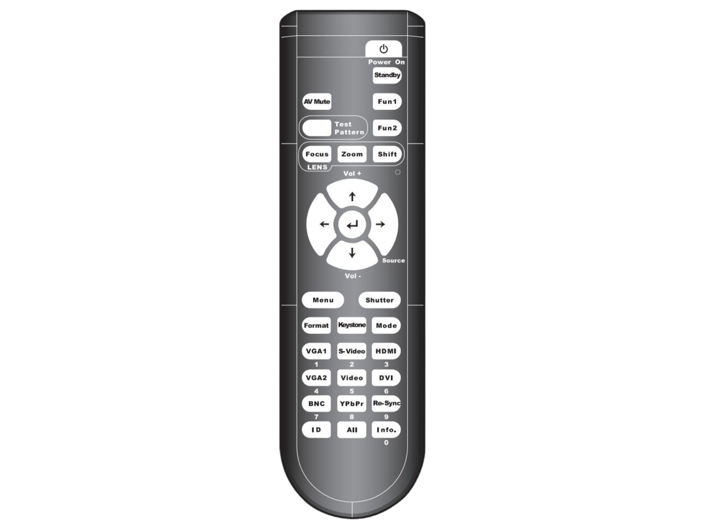 Originale telecomando di ricambio OPTOMA 45.8LB01G001