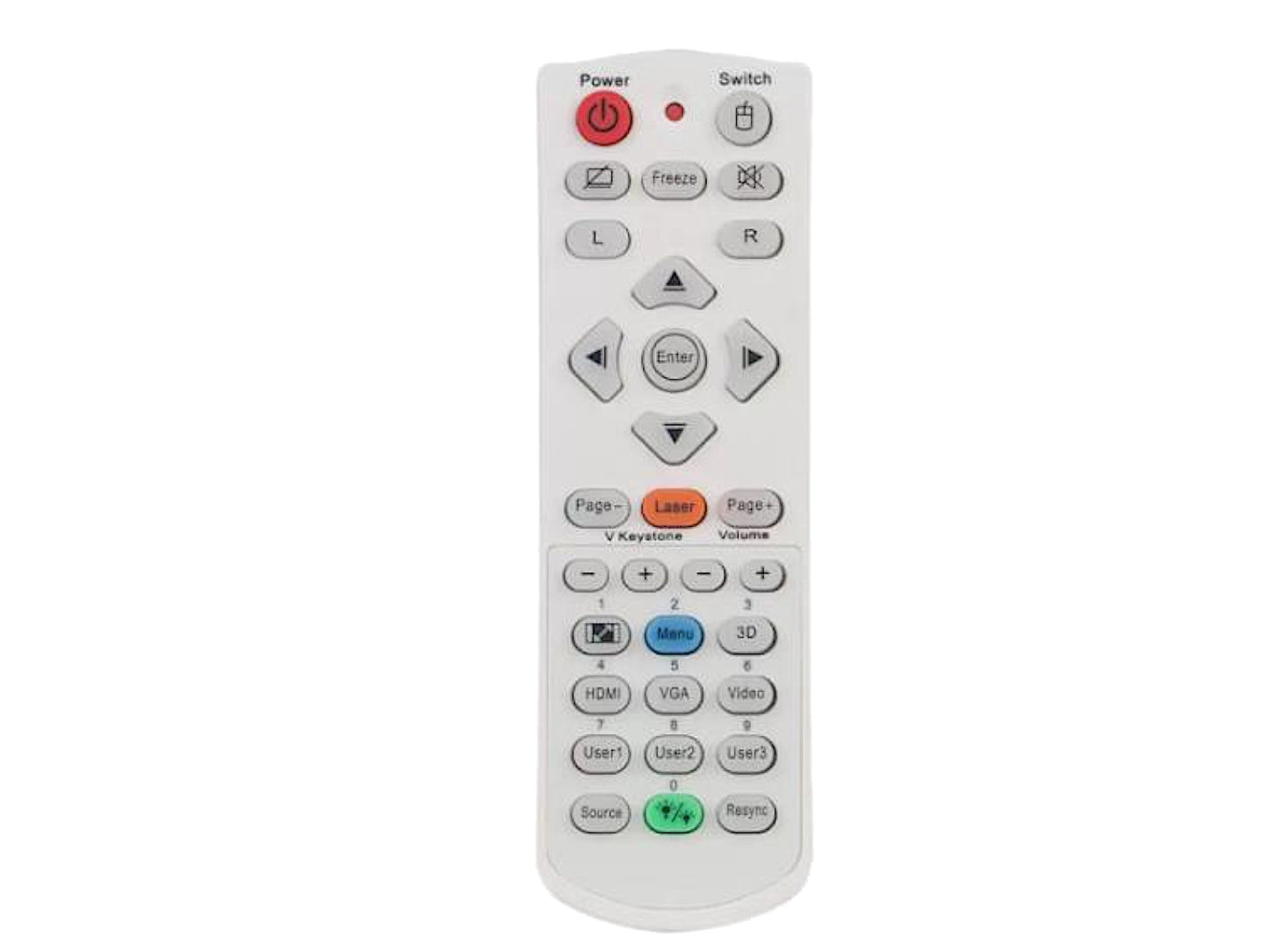Compatibile telecomando di ricambio OPTOMA BR-5080C, DE.5041846800, SUB BR-5053C, BR-5011L, SP.72702GC01, SP.70103GC01, 45.72701G001, 45.72101