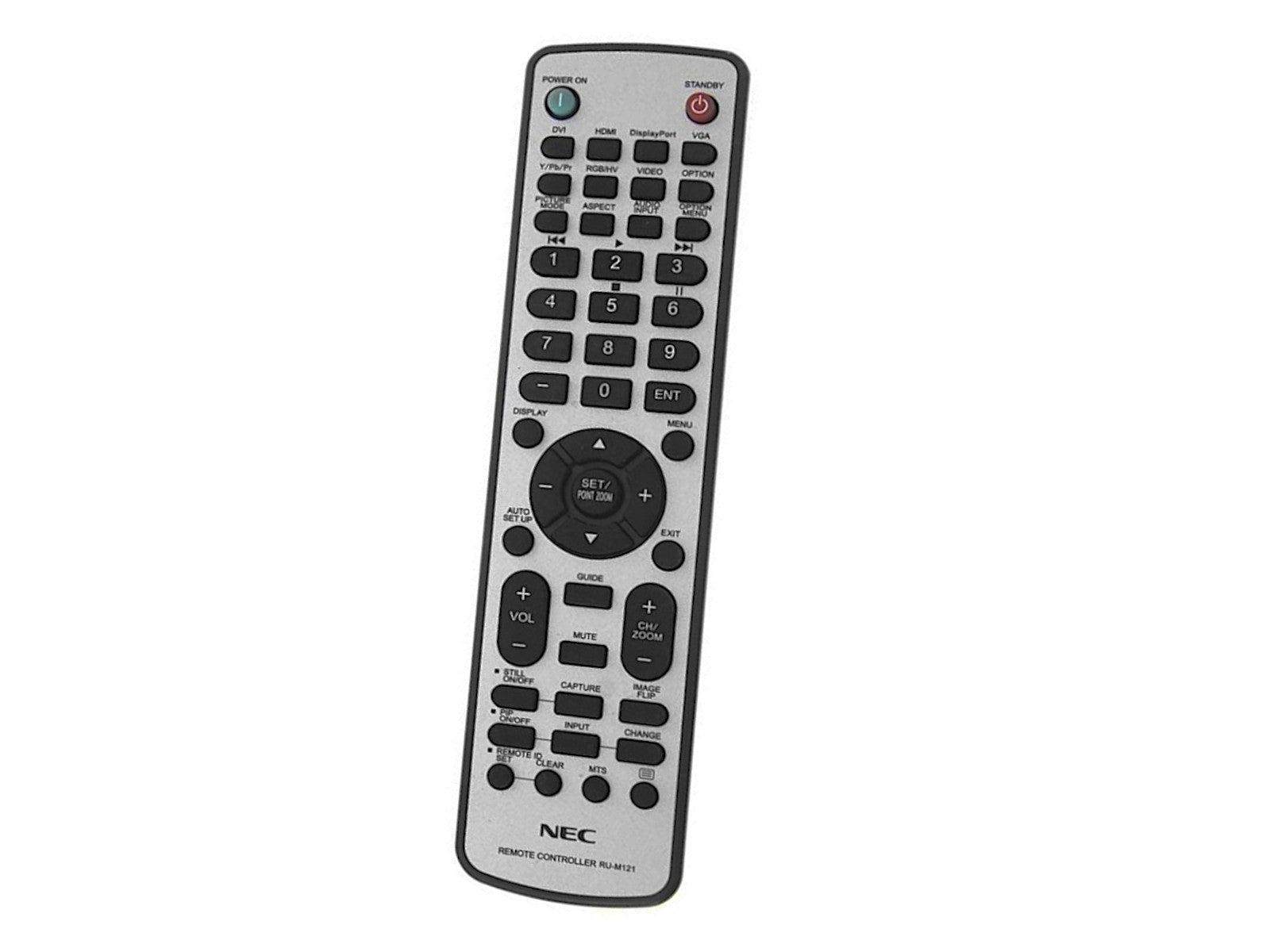 Originale telecomando di ricambio NEC RU-M121, RUM121, 398GR8SW1NENEH, (SHARP / NEC)