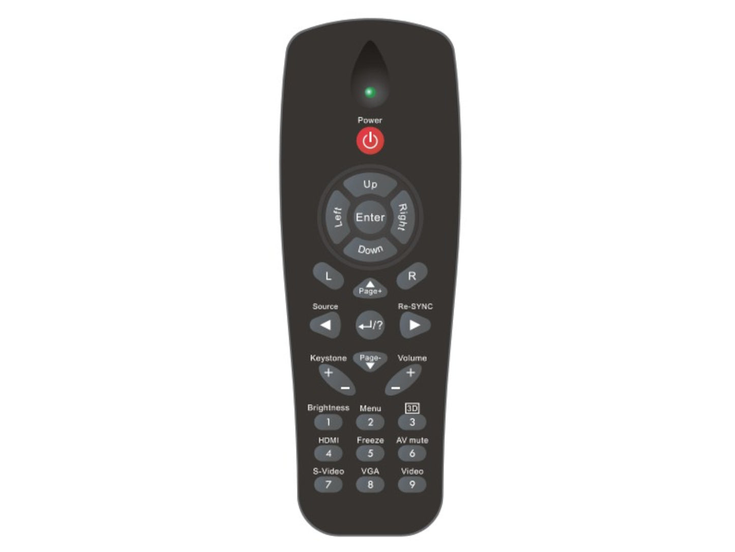 Compatibile telecomando di ricambio OPTOMA BR-3057L, 45.8JA01G001