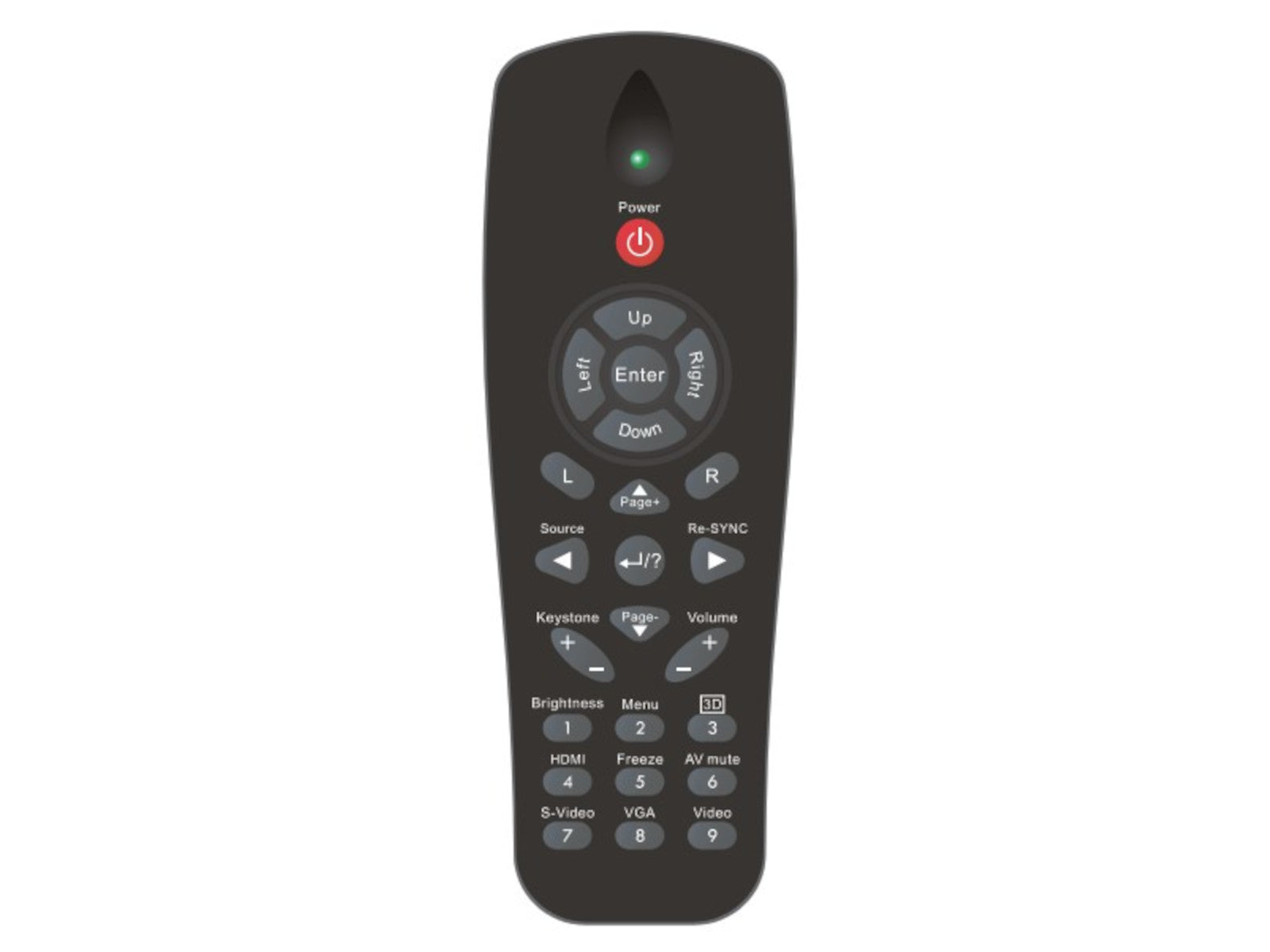 Compatibile telecomando di ricambio OPTOMA BR-3057L, 45.8JA01G001