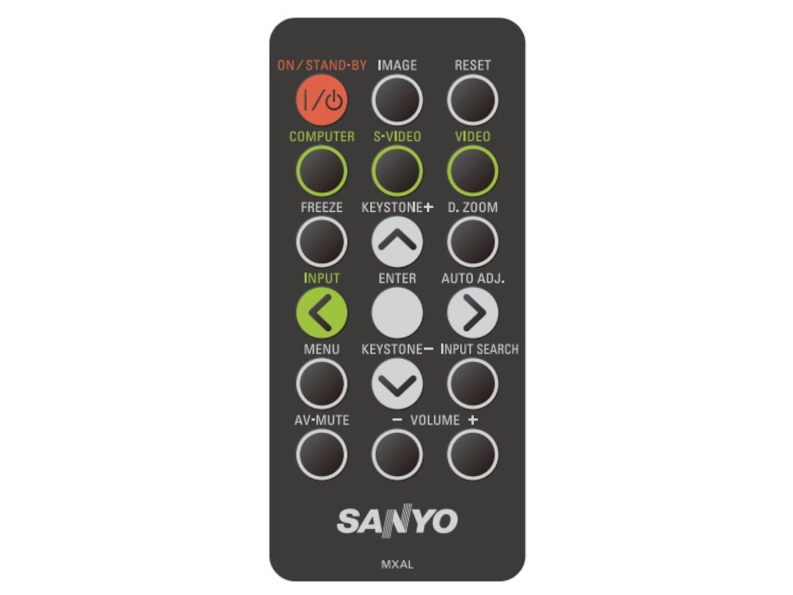 Originale telecomando di ricambio SANYO MXAL, CH458CS01G101