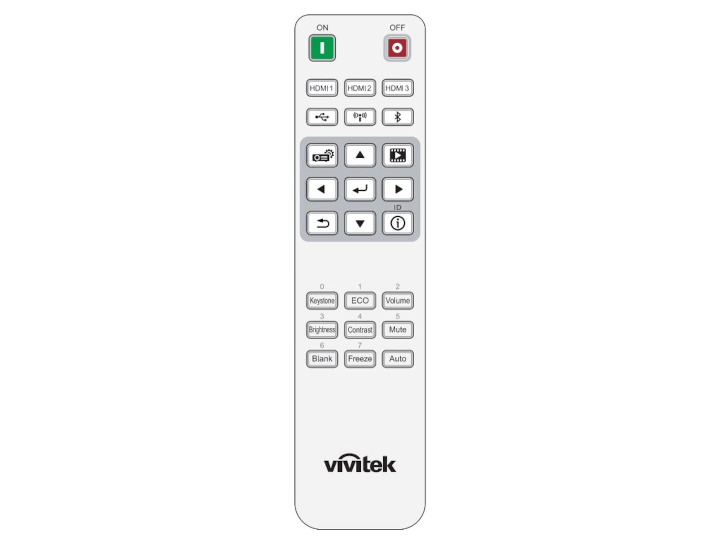 Originale telecomando di ricambio VIVITEK XX5040020700, 5042194401