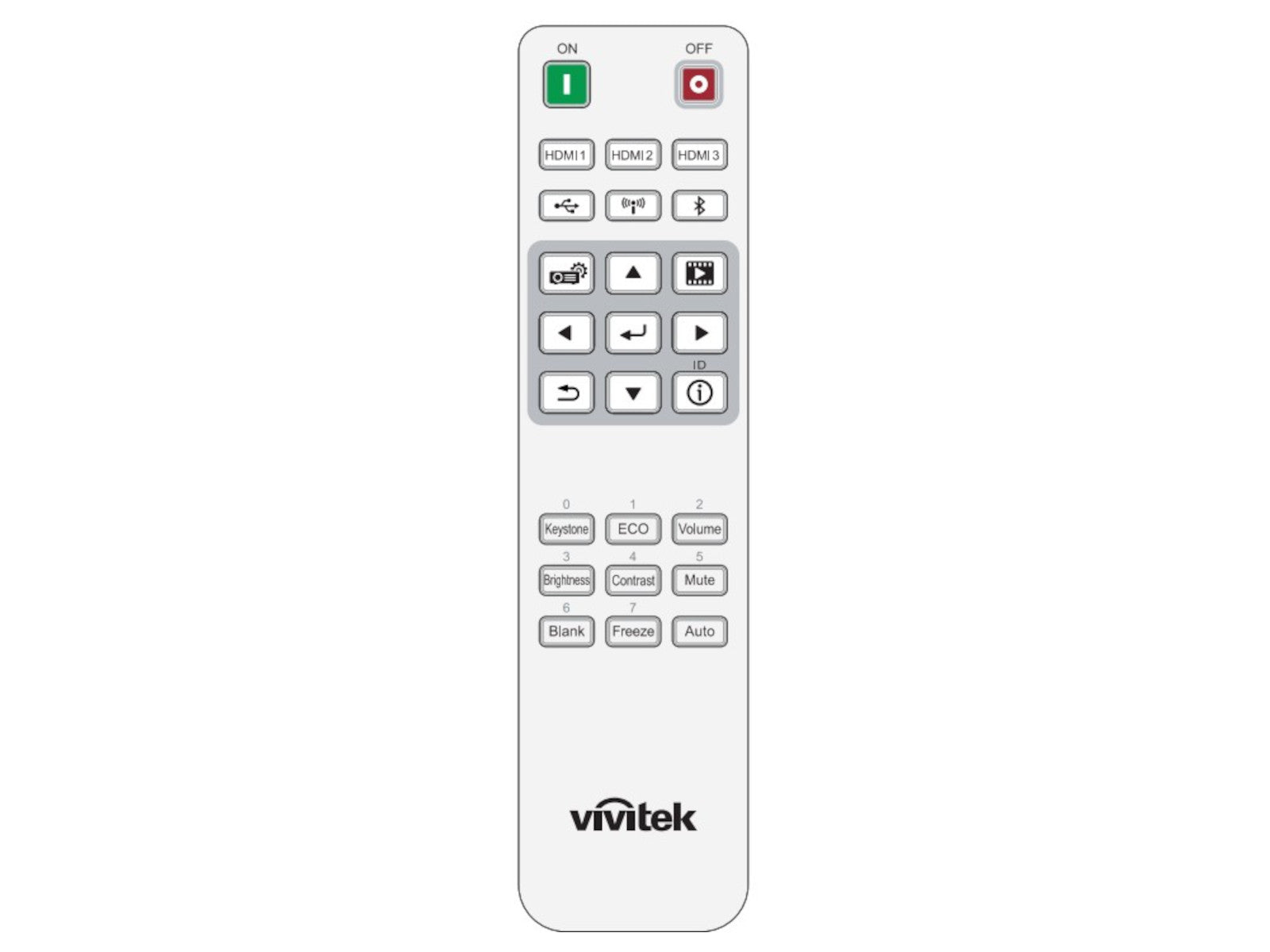 Originale telecomando di ricambio VIVITEK XX5040020700, 5042194401