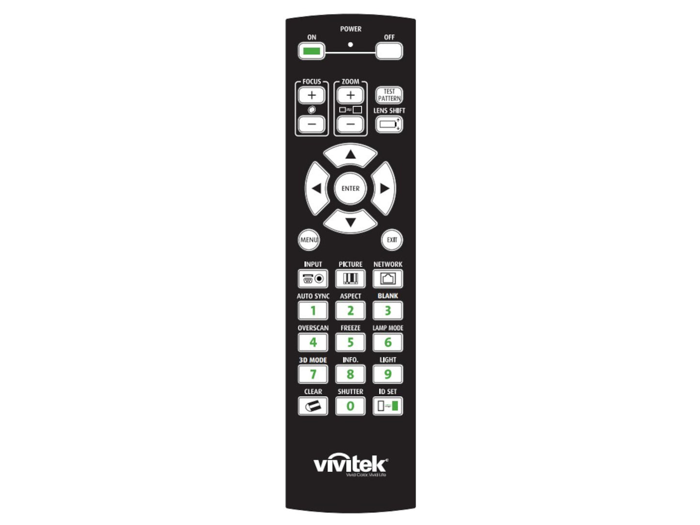 Originale telecomando di ricambio VIVITEK 5041844300