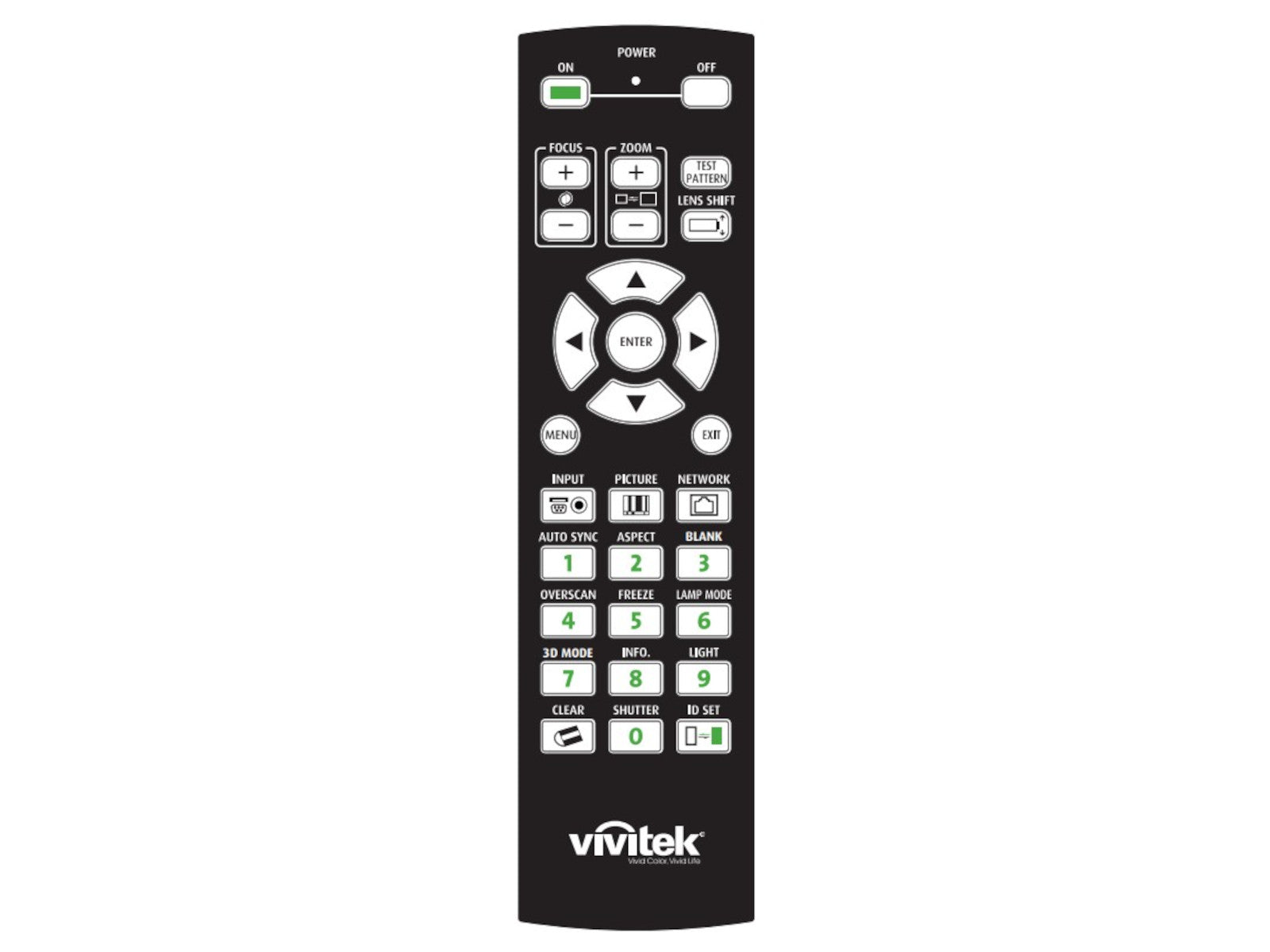 Originale telecomando di ricambio VIVITEK 5041844300