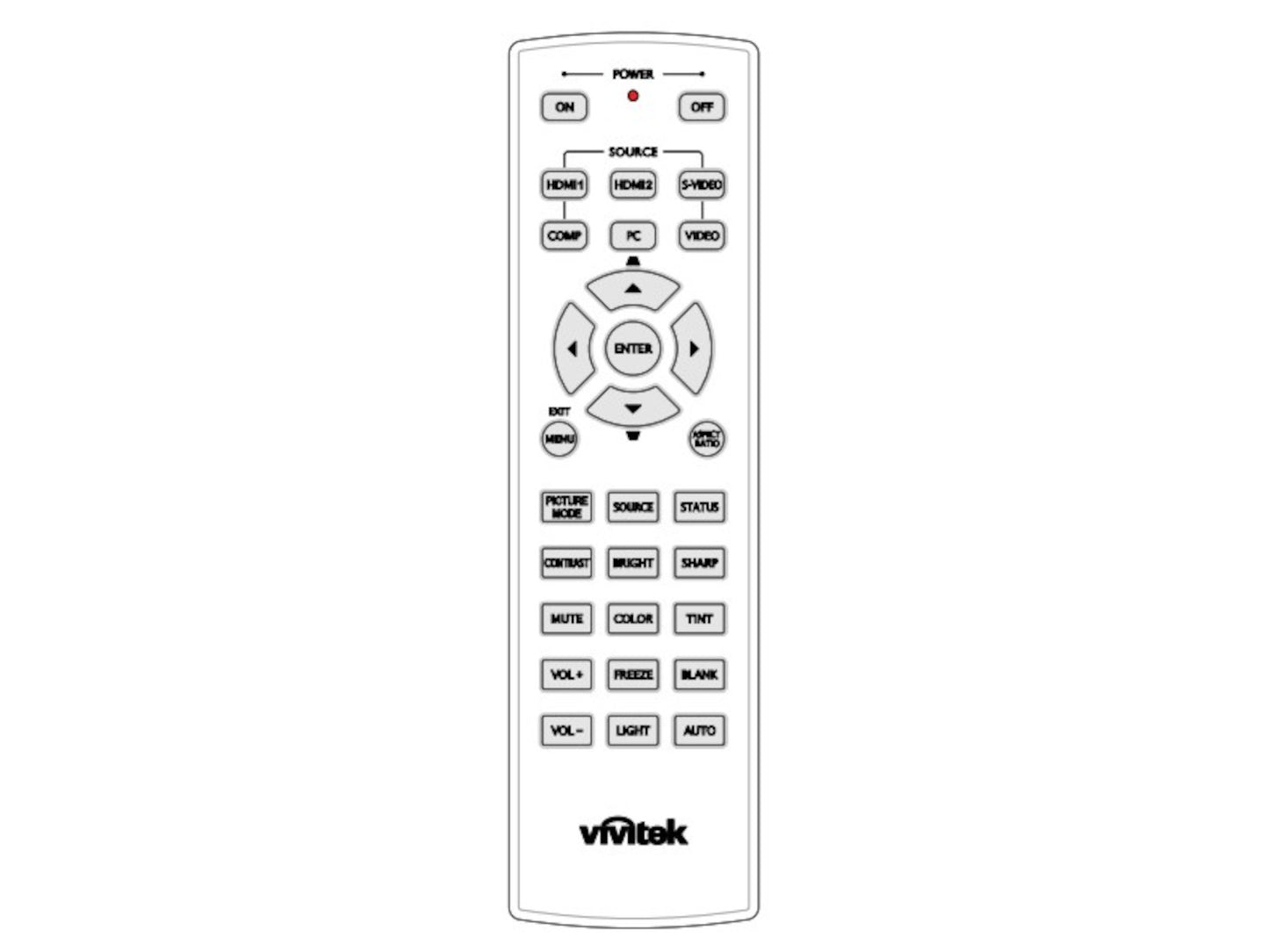 Originale telecomando di ricambio VIVITEK 5041824500