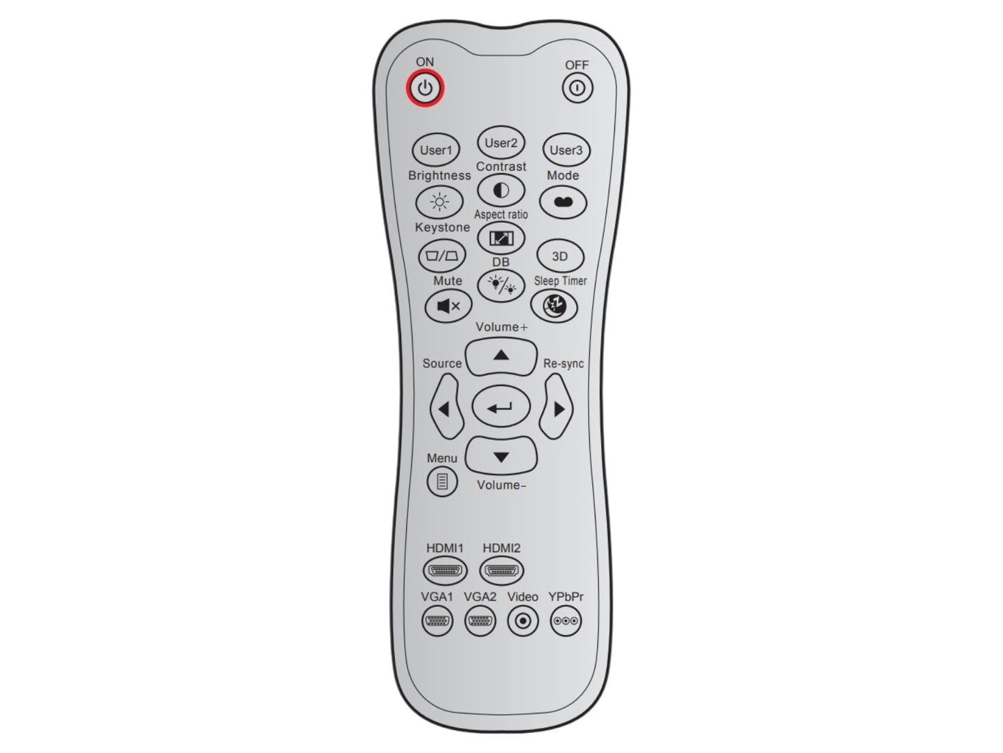 Originale telecomando di ricambio OPTOMA 45.78V01G103, 45.78V01G102, 45.78V01G104