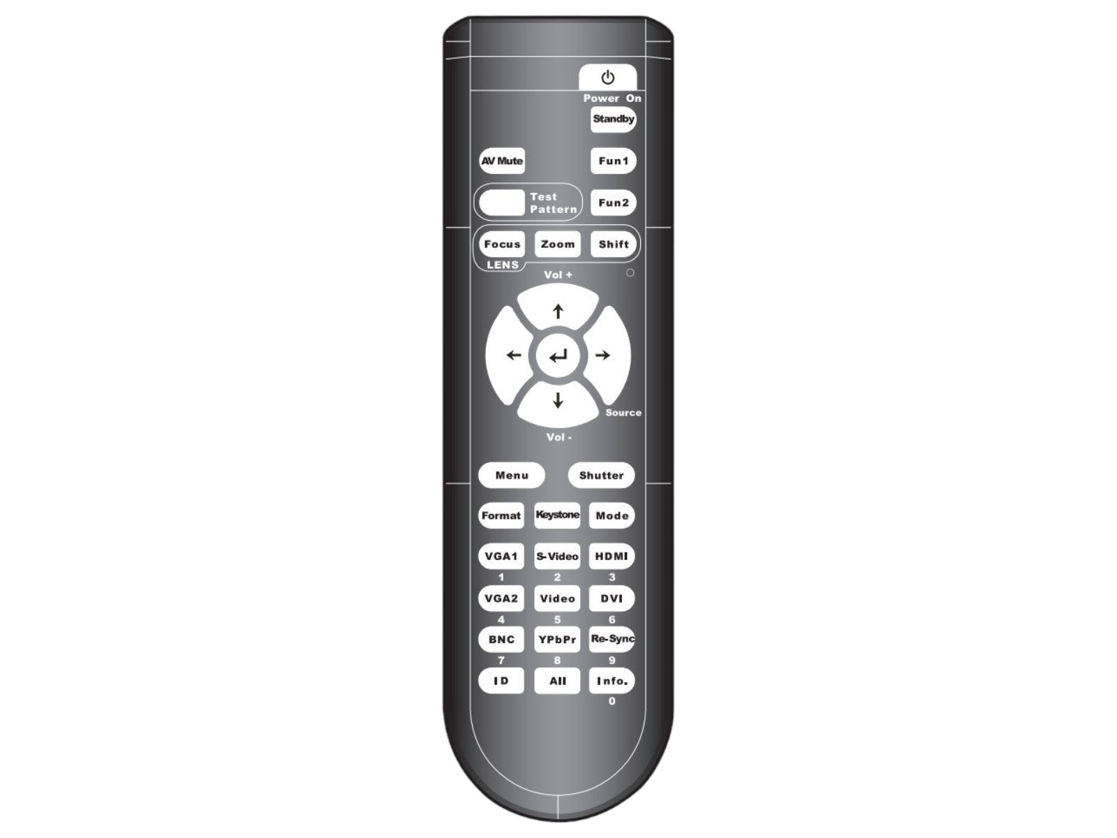 Originale telecomando di ricambio OPTOMA 45.8LB01G001