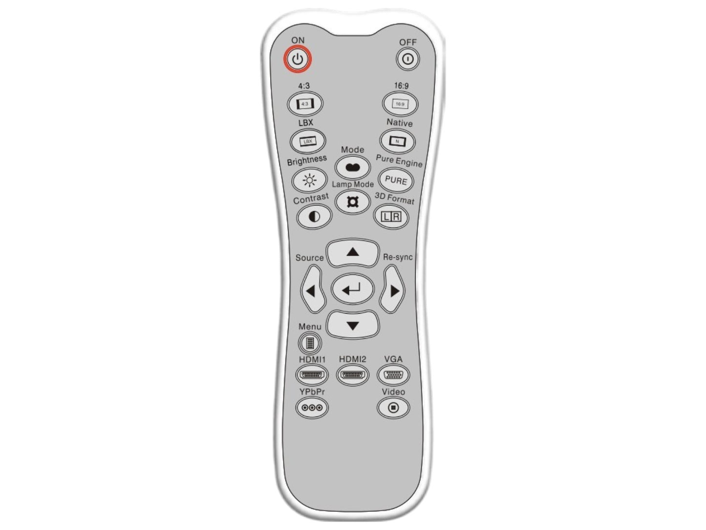 Originale telecomando di ricambio OPTOMA BR-3060B, 45.8KZ01G001