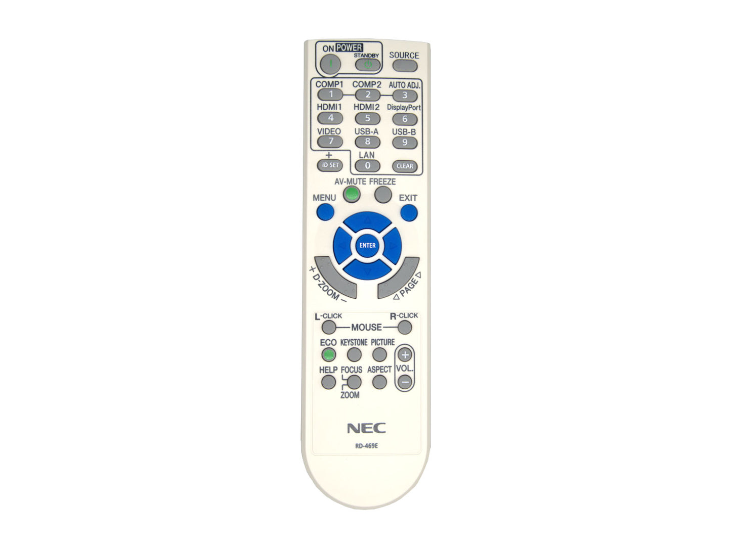 Originale telecomando di ricambio NEC RD-469E, 7N901053, RMT-PJ36, 7N901051
