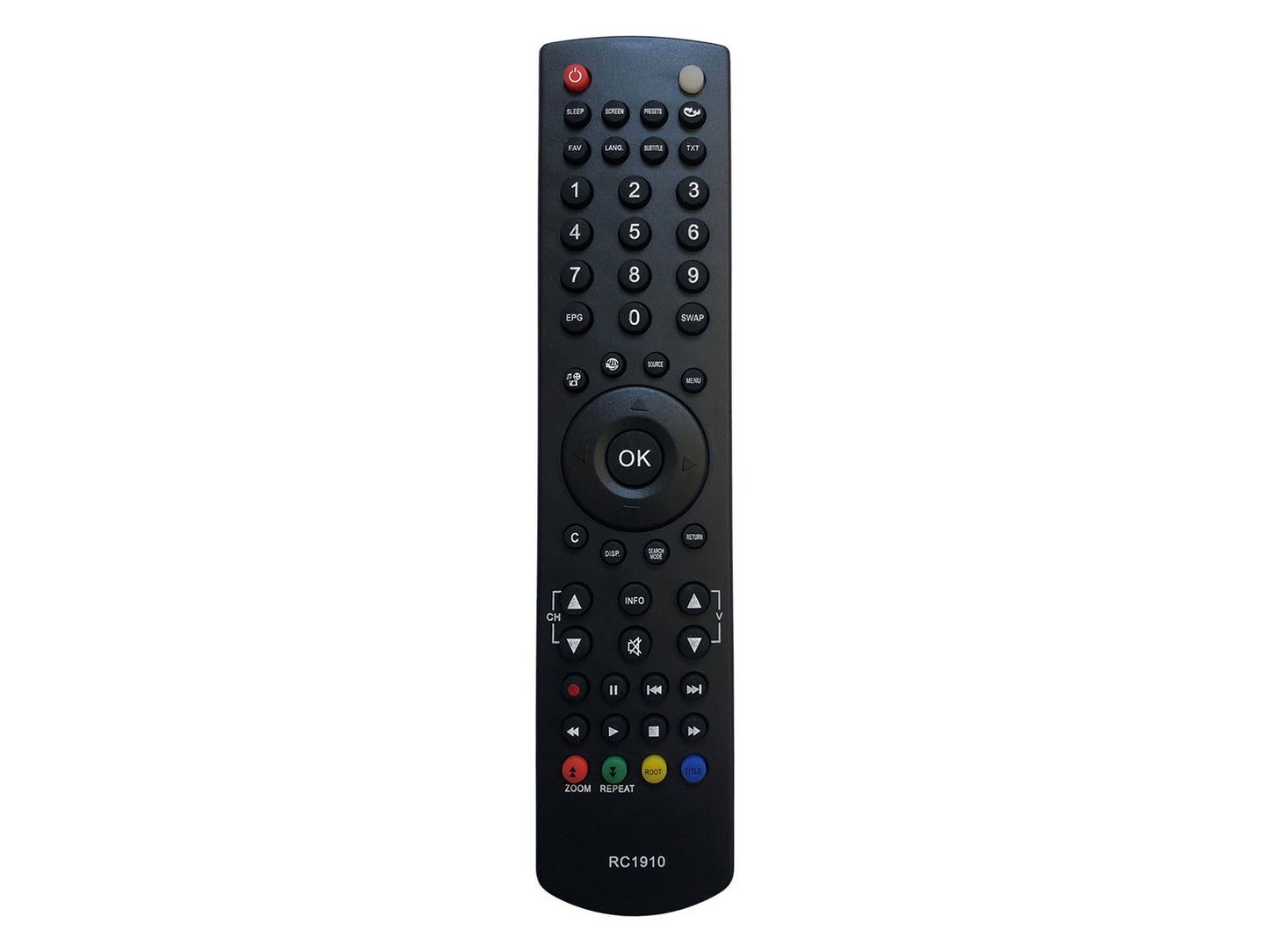Compatibile telecomando di ricambio TELEFUNKEN RC1910, 20570344, SUB for Luxor, for Sharp, for Sanyo