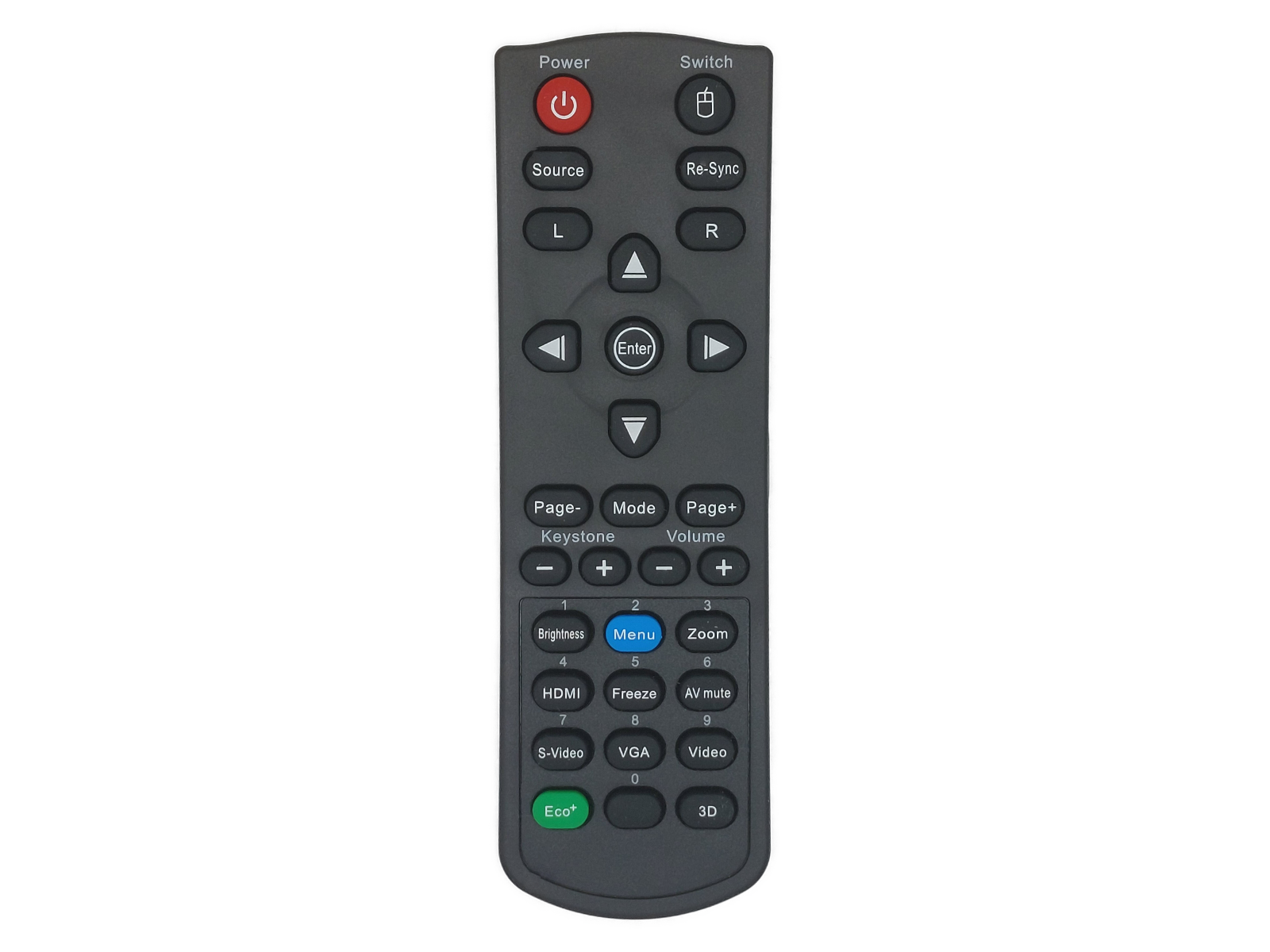 Originale telecomando di ricambio OPTOMA BR-5041L, BR-5042L, SP.8QJ01G001 B, SP.8PJ02GC01, 45.8PM01G002