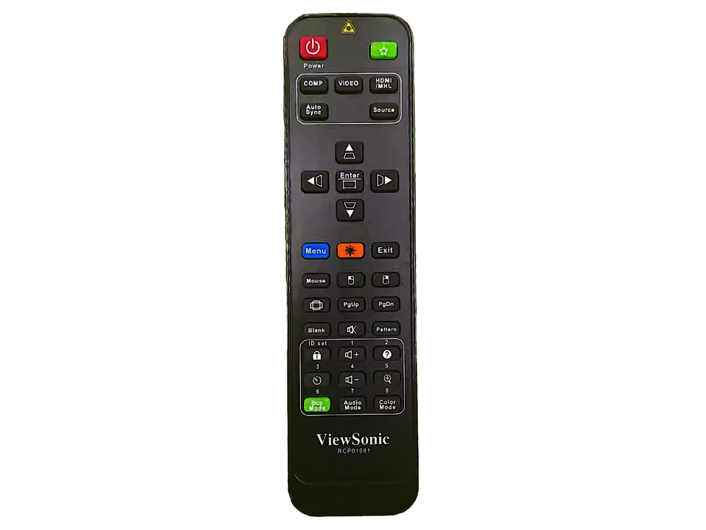 Originale telecomando di ricambio VIEWSONIC RCP01081, A-00009860, A-00010031, 5F.2635N.001, RC-JVS15-190, RC-P1081-190, VS17082, RCP01061